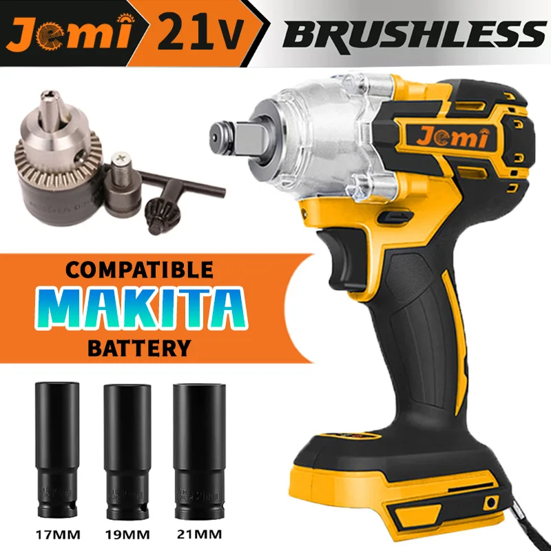 Jemi Tool Brushless Cordless Impact Wrench,1/2\