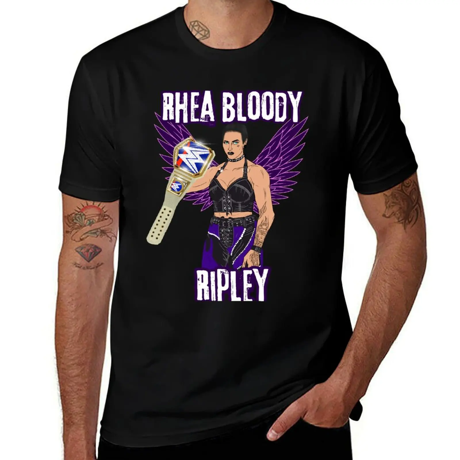

Rhea bloody ripley judgement day art wrestling T-Shirt man clothes Blouse mens vintage t shirts