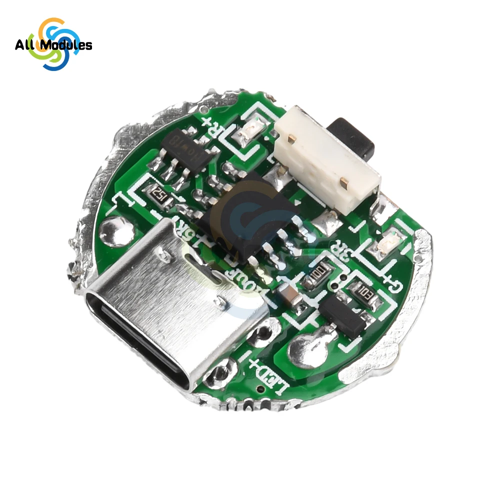 Flashlight Charging Driver Accessories Circuit Board with Switch Charging Integrated Board Suitable for 10W Beads