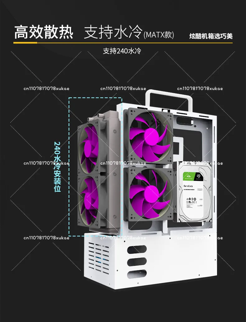 

Открытый корпус ITX для ПК, стоечный, с водяным охлаждением, MATX, настольный, малый форм-фактор Q40