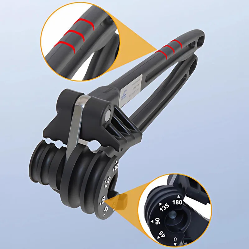 Manual Tube Bender – 4-in-1 Tool for Copper/Aluminum Pipe Bending (0‑180°), Compatible with 4.75/6.35/8/9.52mm Tubes