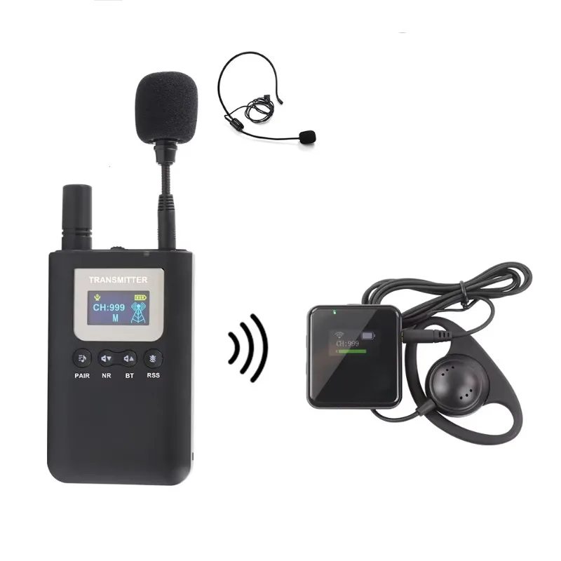نظام دليل الصوت الهمس اللاسلكي 2.4G وقت الانتظار الطويل 999 قناة لجولة المجموعة التدريس زيارة السياحة الترجمة #1