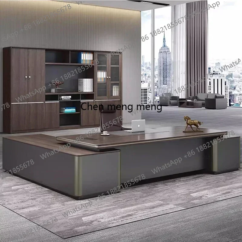 Deluxe Executive Standing Desk USB Outlet Cable Organizer Modern Chair Office Computer Accessories Furniture