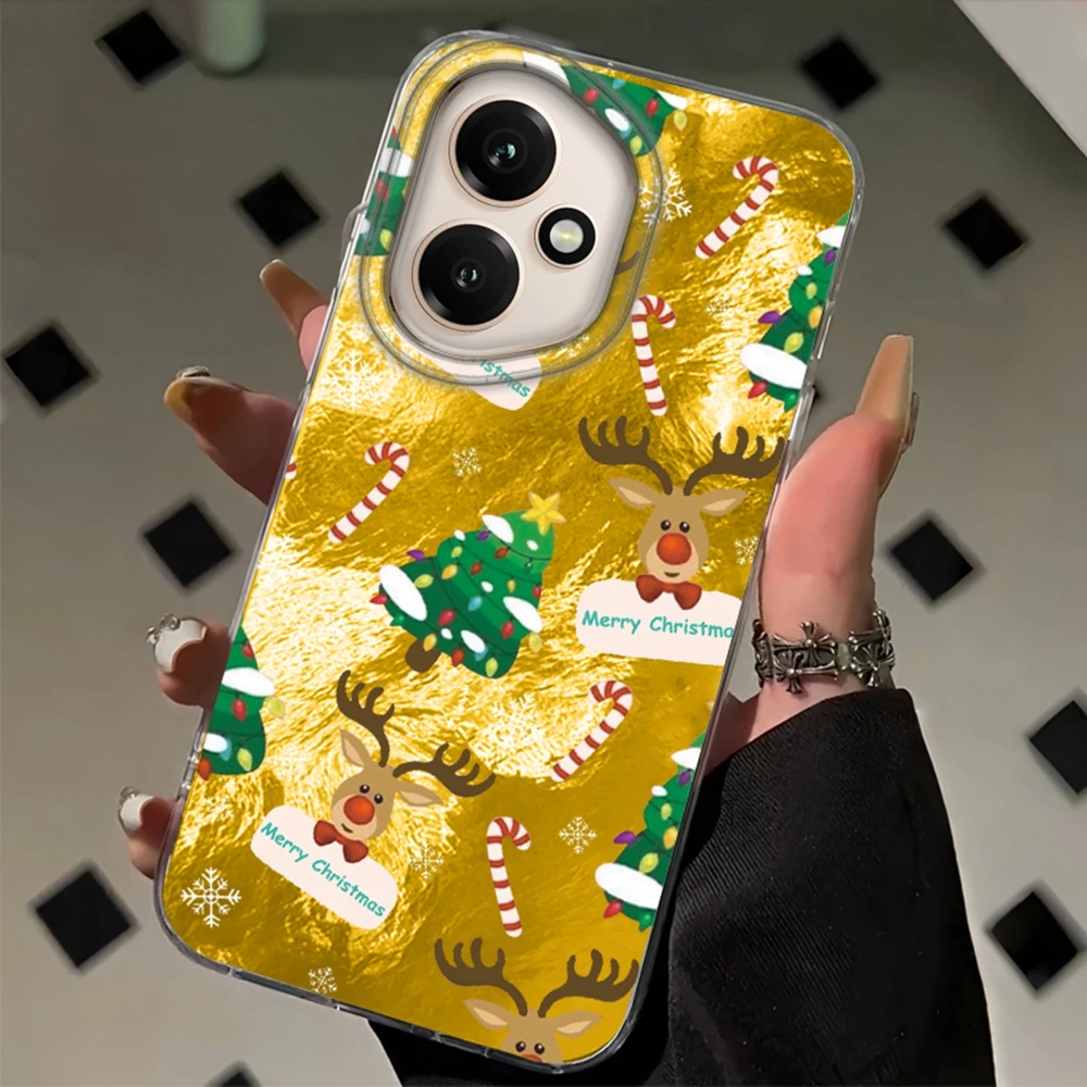 Christmas Elk Cartoon Girls Phone Case For Huawei Honor 400 200 Pro Magic7 6 5 Lite 90 Smart X7c X9c X9a X8a X8b X8c Funda Cover