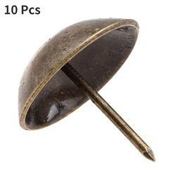 10Pcs Antique Brass Upholstery Nail Furniture Fittings Decorative Upholstery Tacks Stud Jewelry Wooden Box Pushpin Doornail 3CM