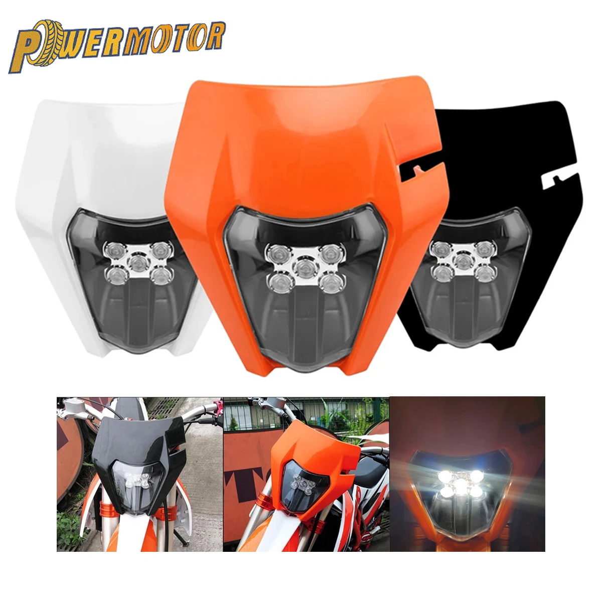 

Мотоциклетные 5-бусины светодиодные фары в сборе, универсальные для KTM, аксессуары для мотокросса, переднее освещение для пит-байка, производительные детали