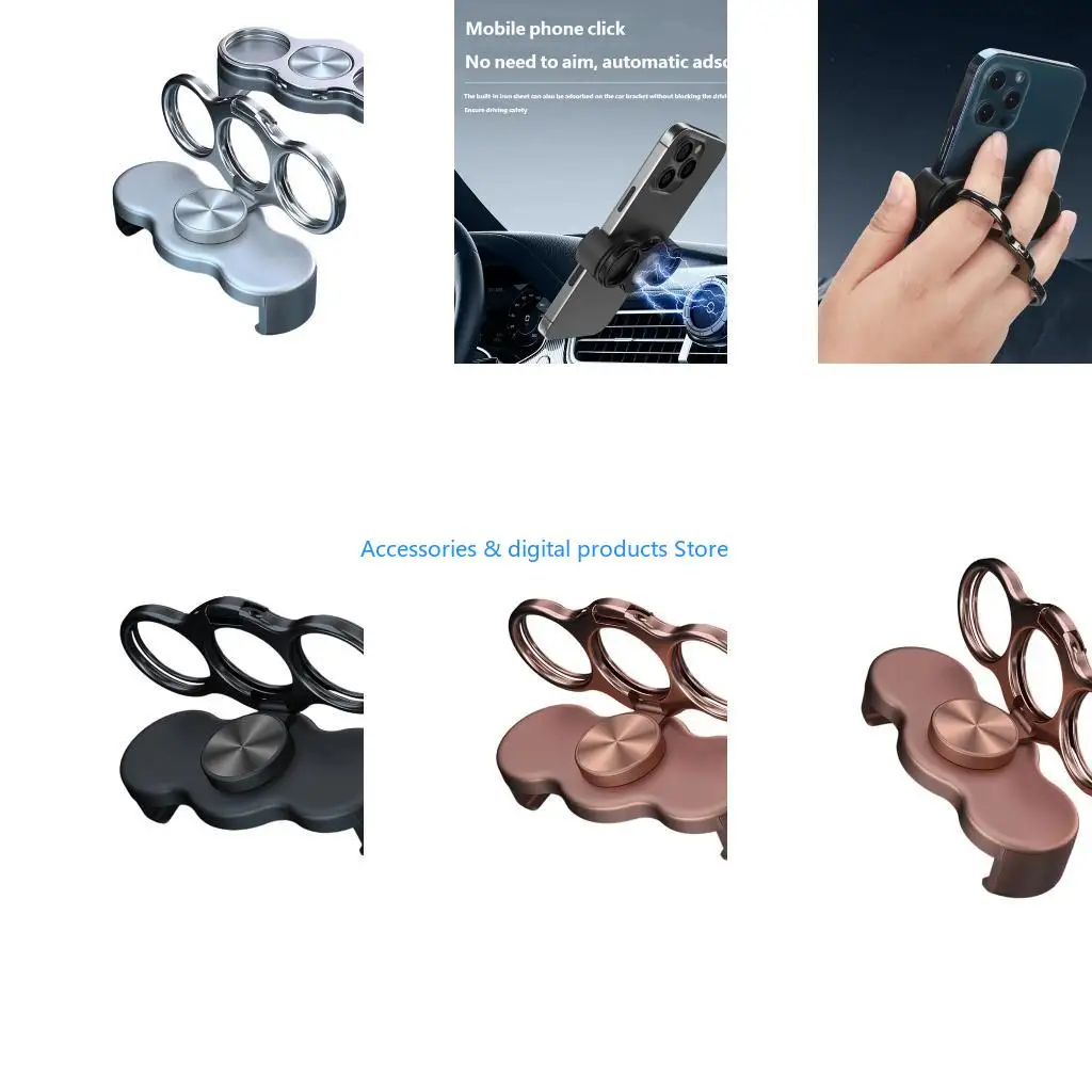 77JD 360 Degree Rotating Clip On Phone Stand Foldable Stand Aluminum Holder For Video Watching And Photography