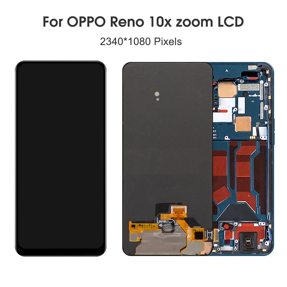 For OPPO AMOLED Reno 10x zoom For Reno10x zoom CPH1919 PCCM00 LCD Display Touch Screen Digitizer Assembly Replacement