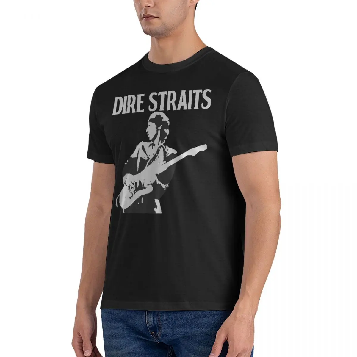 T-Shirts Apuros Camiseta Fashion Pure Cotton Tees Short Sleeve Dire Straits T Shirts Crew Neck Clothes Printing