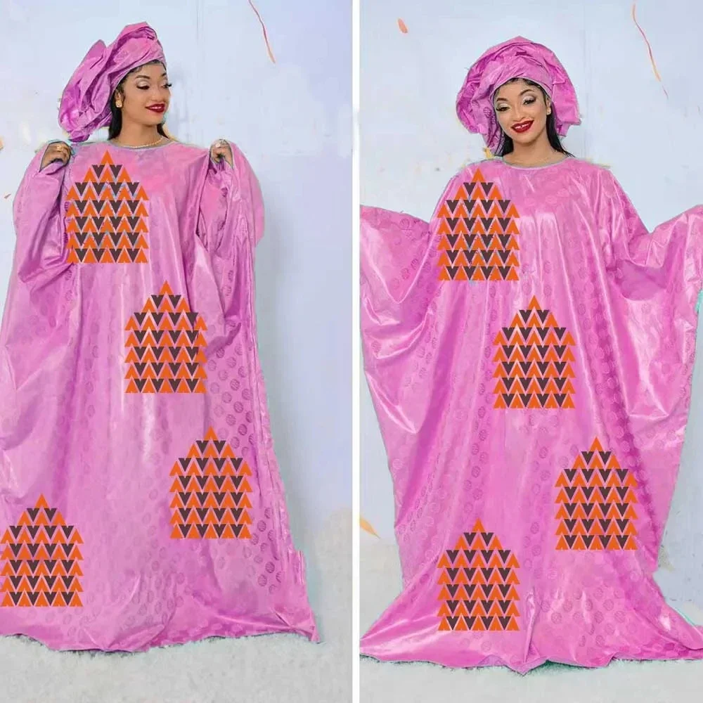 2024 Bazin Riche Dresses From Senegal - Elegant Bazin Long Robe for Women Party - Original Dashiki Fashion for African Women