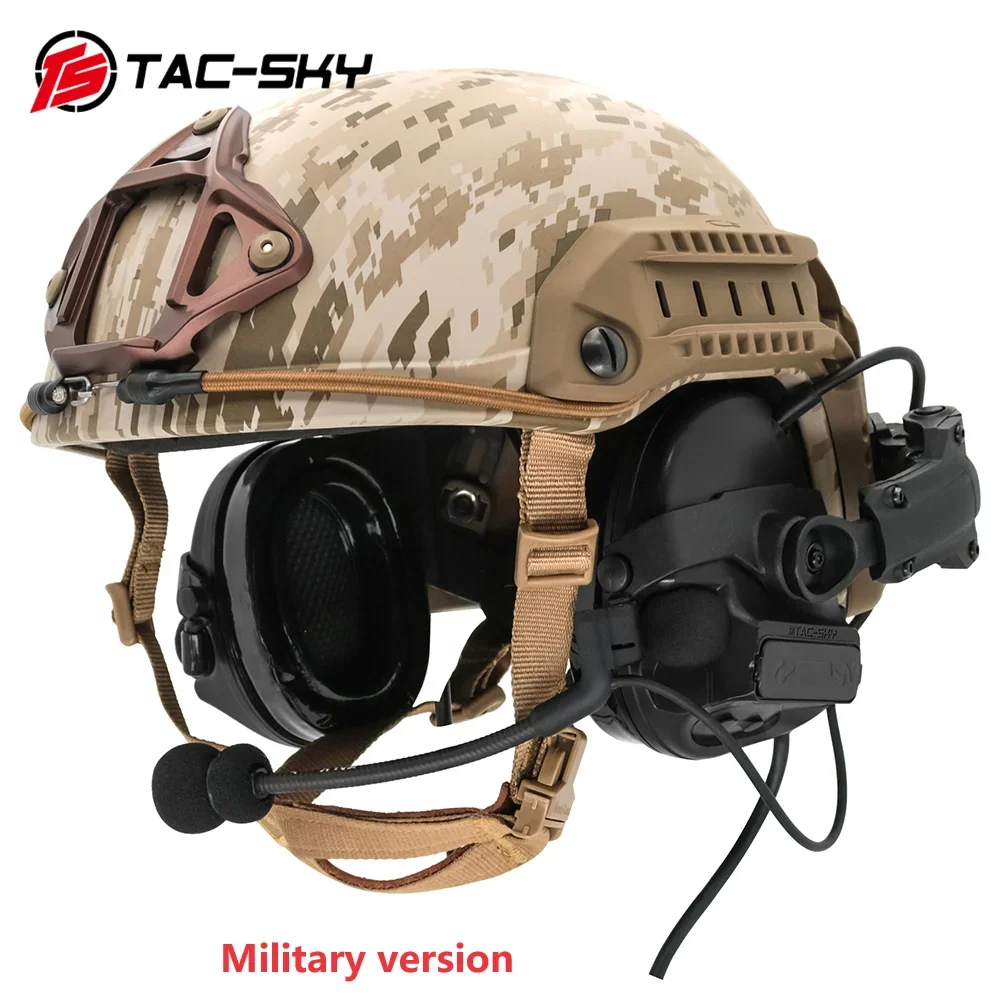 TS TAC-SKY COMTA III Tactical Helmet Military Headset Outdoor Hunting Airsoft Hearing Protection Shooting Earmuffs Comtac3