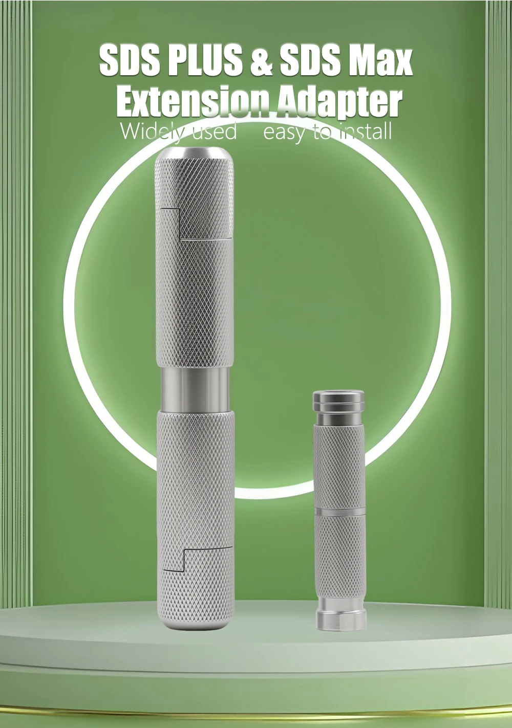 LAVIE 1 Stück SDS Plus Verlängerungsadapter, maximale Länge, runder Schaft für Bohrhammer, Werkzeugkonverter PJ004 – Detail 2