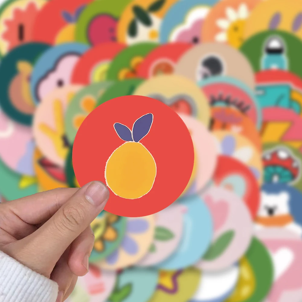 50PCS Sunshine Small Item Series Cute Personality Graffiti Sticker Manual Decorative Water Cup Skateboard Waterproof Sticker