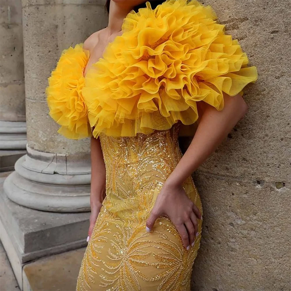 Schicke, schulterfreie, mit Perlen verzierte, ärmellose Meerjungfrau-formale Abendkleider, Geburtstagsfeier-Abschlussballkleider, individuell gestaltet