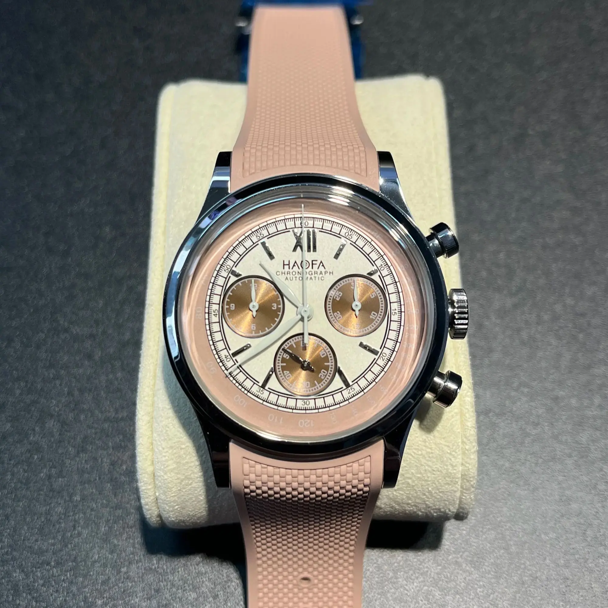 Haofa Chronograph Watch for Men Multi-function Tachometer Bezel Automatic Mechanical Men Watch Sapphire Waterproof Colorful 2371