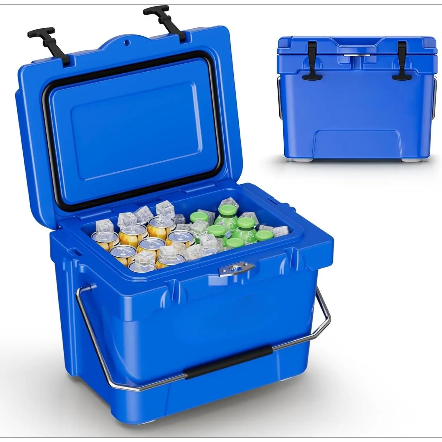 

Capacity Insulated Cooler - 72+ Hours Long-Lasting Insulation - Built-in Bottle Opener - Essential for Outdoor, Camping, Fishing