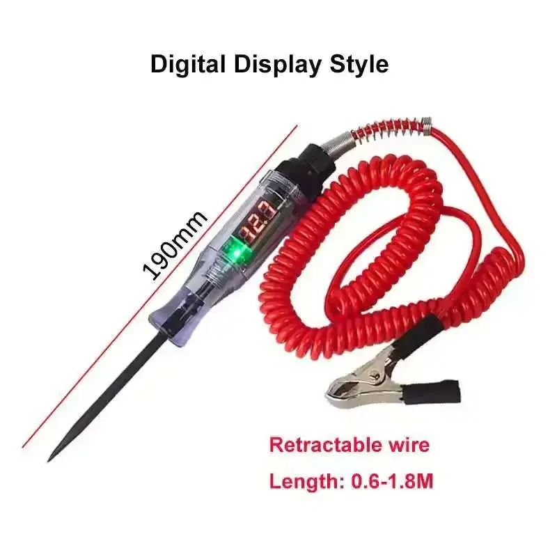 Testeur de Circuit de tension pour camion et voiture, 6v 12v 24v, sonde de Diagnostic de véhicule, stylo de Test, lumière, stylo de mesure électrique, outils de réparation