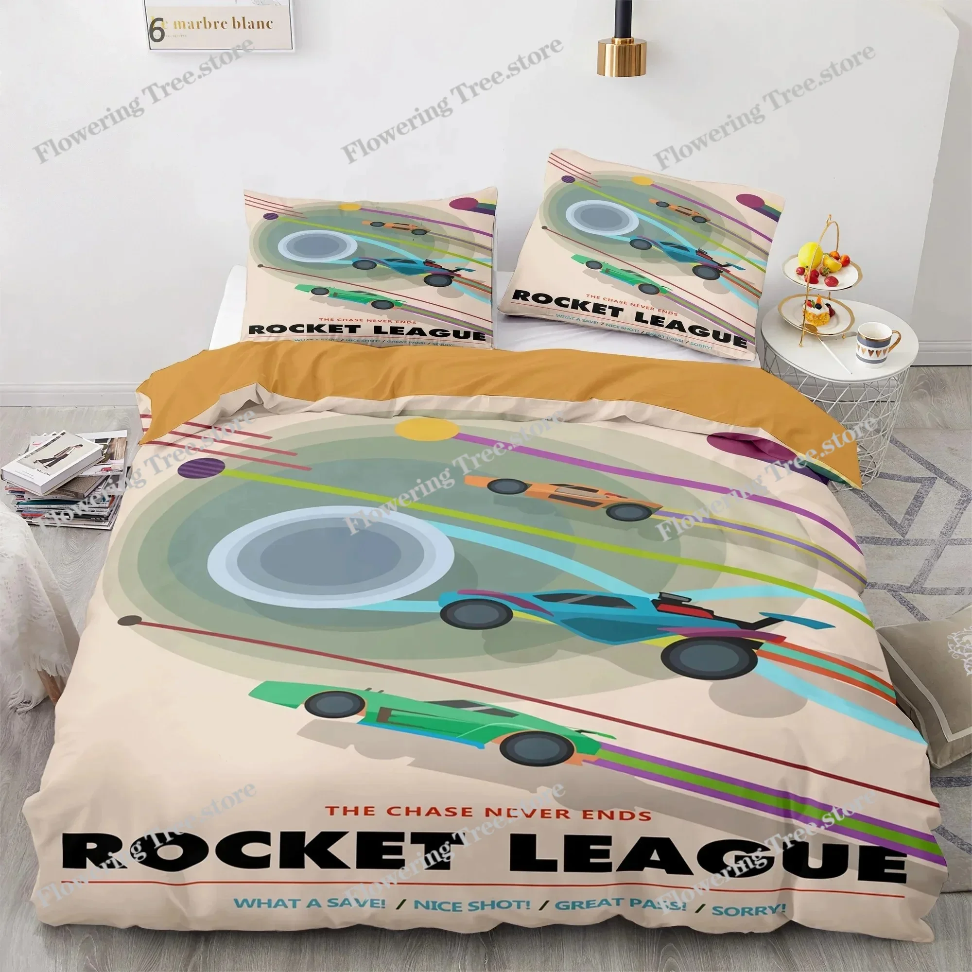Game Rocket League Bedding Set Bedspread Single Twin Full Queen King Size Car Bed Set Children's Bedroom Duvetcover Design Hot