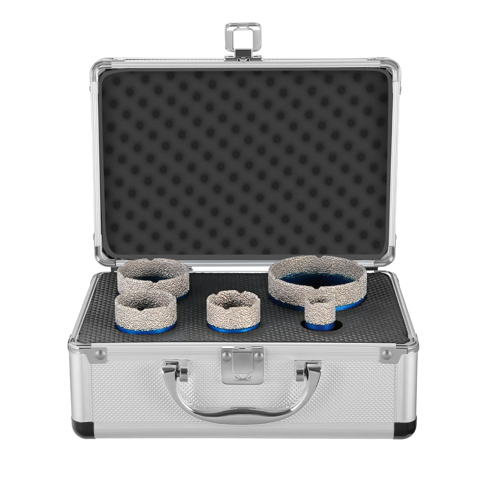 5pcs Diamond Hole Saw Kit 20/35/40/50/68mm  M14 75mm Llength Diamond Drill Bits for Porcelain Tile Granite Marble Stone Masonry