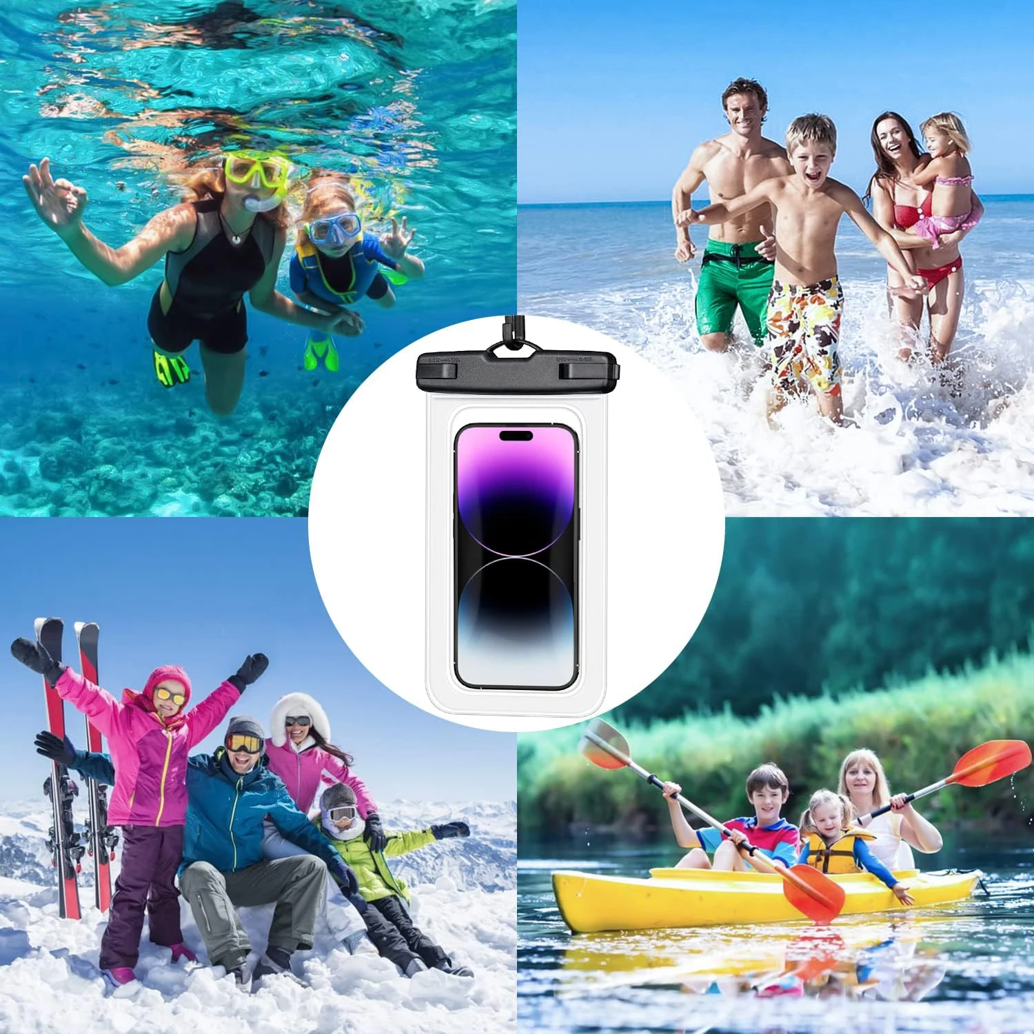 For iPhone 5- 17 Pro Max Plus Mini Air Waterproof Phone Case Swimming Bag Universal Underwater Protect Pouch Cover - view 6