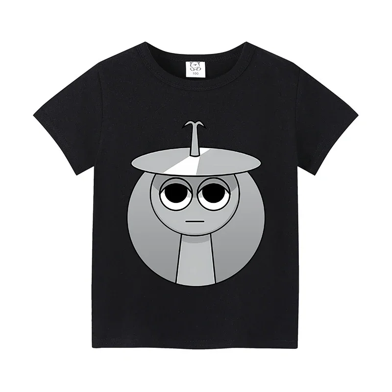 Sprunki Cute T-shirt Kids Incredibox Anime Cotton Clothes Boys Girls Summer Tees Short Sleeve Outdoor Sport Tops Children Gift