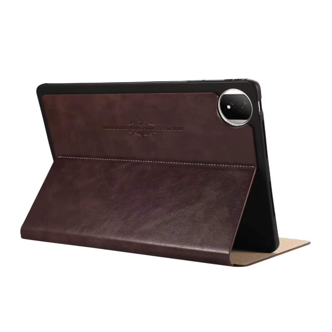 Printed Case For Huawei Honor MagicPad 2 12.3 2024 TPU Back Stand Cover With Card Pockets Shockproof Shell Luxury PU Leather 4