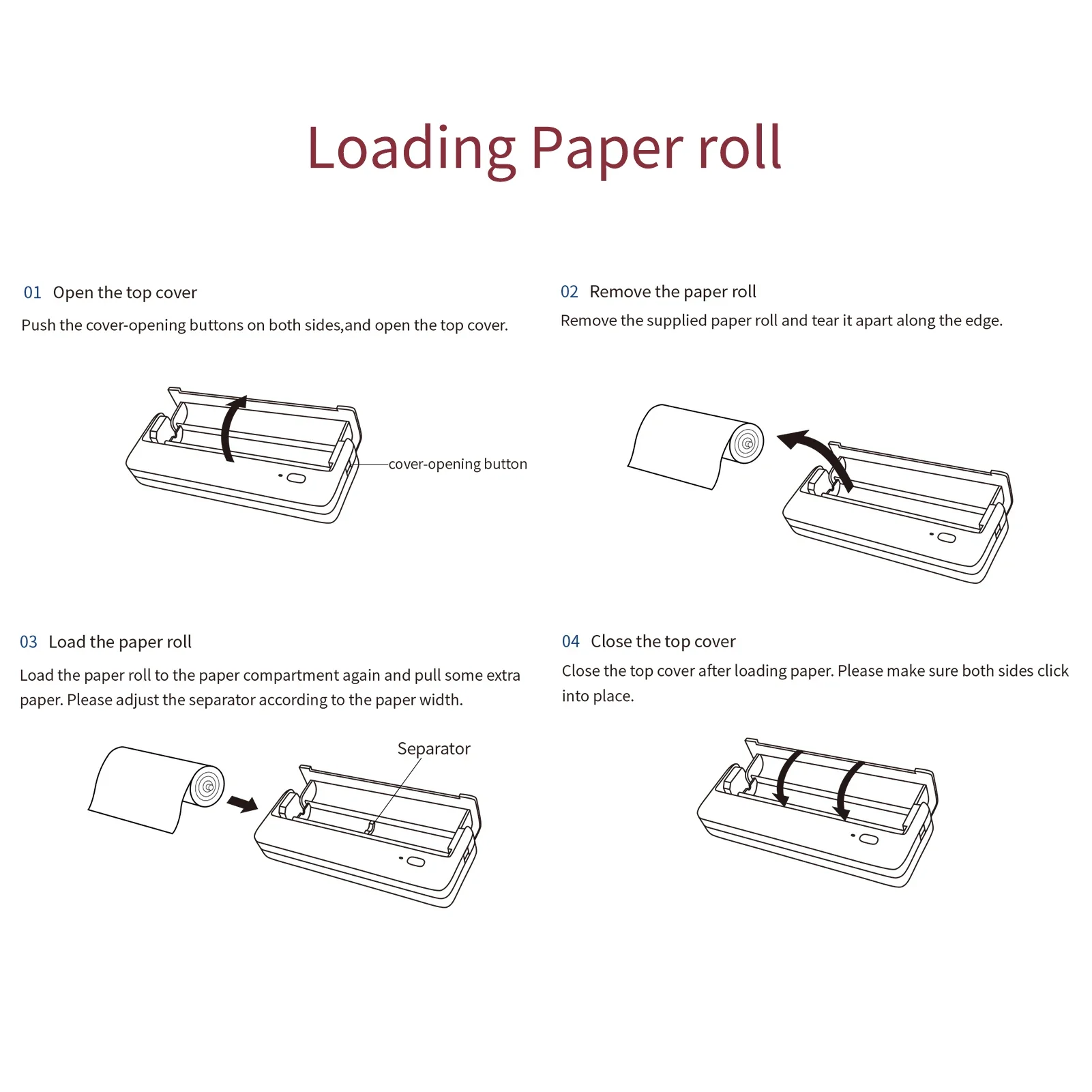 HPRT-papel térmico A4 para impresora portátil MT810, sin BPA, 10 imágenes, de larga duración, perfecto para foto, imagen, recibo, 210mm de ancho