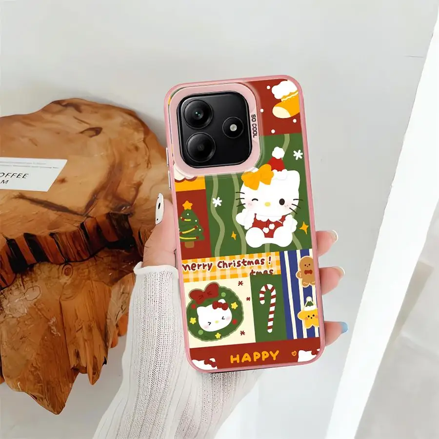 غطاء خلفي لهاتف Xiaomi Redmi Note 9s 11s 12s 14 Pro Plus 13 12 11 10Lite 15 10s Sanrio Hello Kitty Christmas