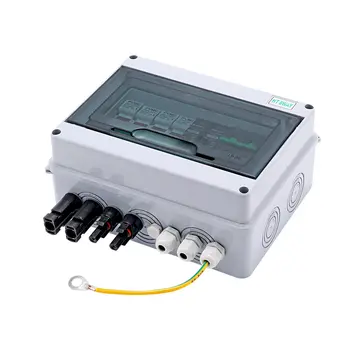 太陽能光電匯流箱,附接地線和防雷功能,2進1出,直流600V保險絲,微型斷路器,突波保護器,防水等級IP65 6 最佳銷售 太陽能匯流箱 - №2