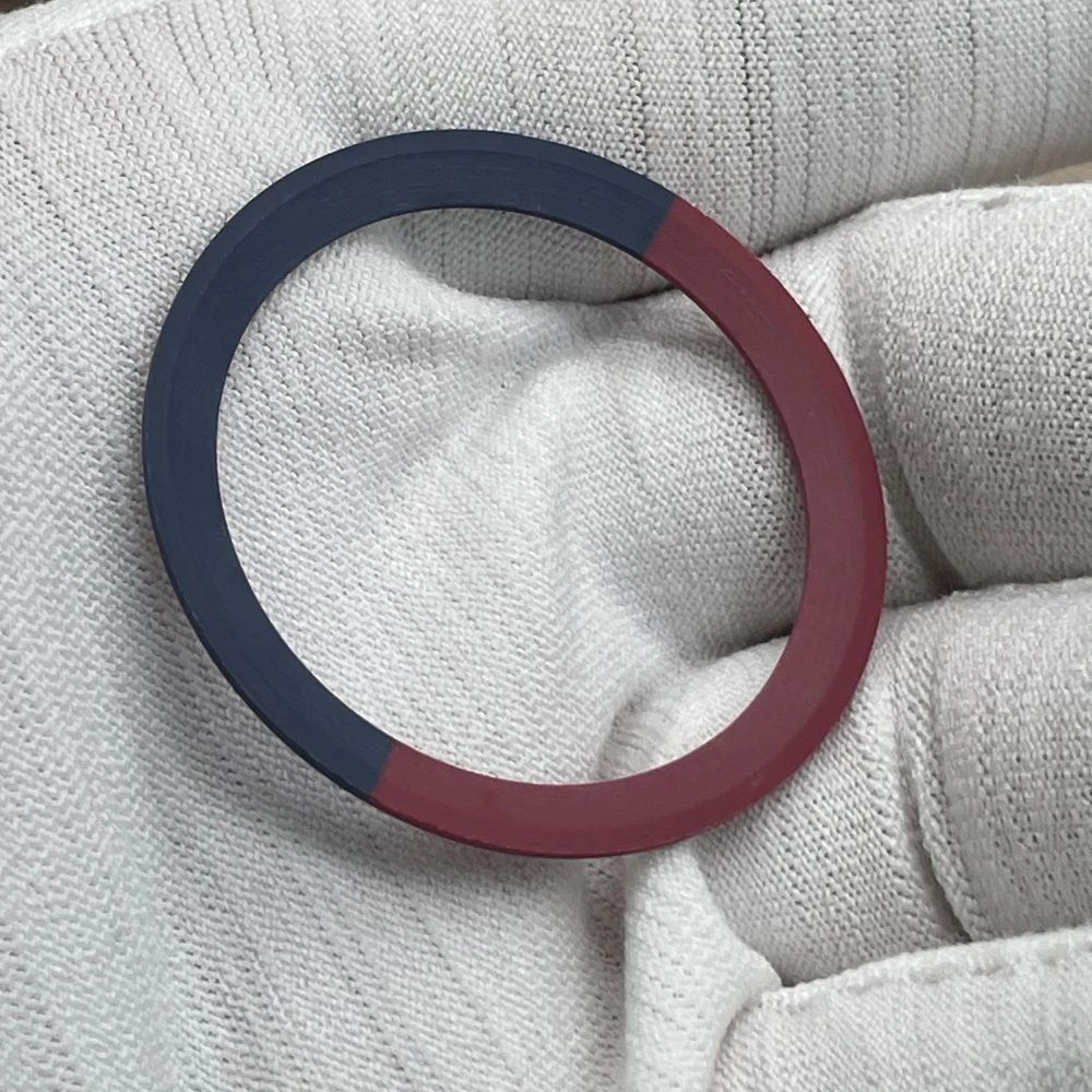 Original Ceramic Blue Red Bezel Insert Ring 24 Hours GMT 38mm*30.5mm for Rlx SUB Watch Replace Accessories A+