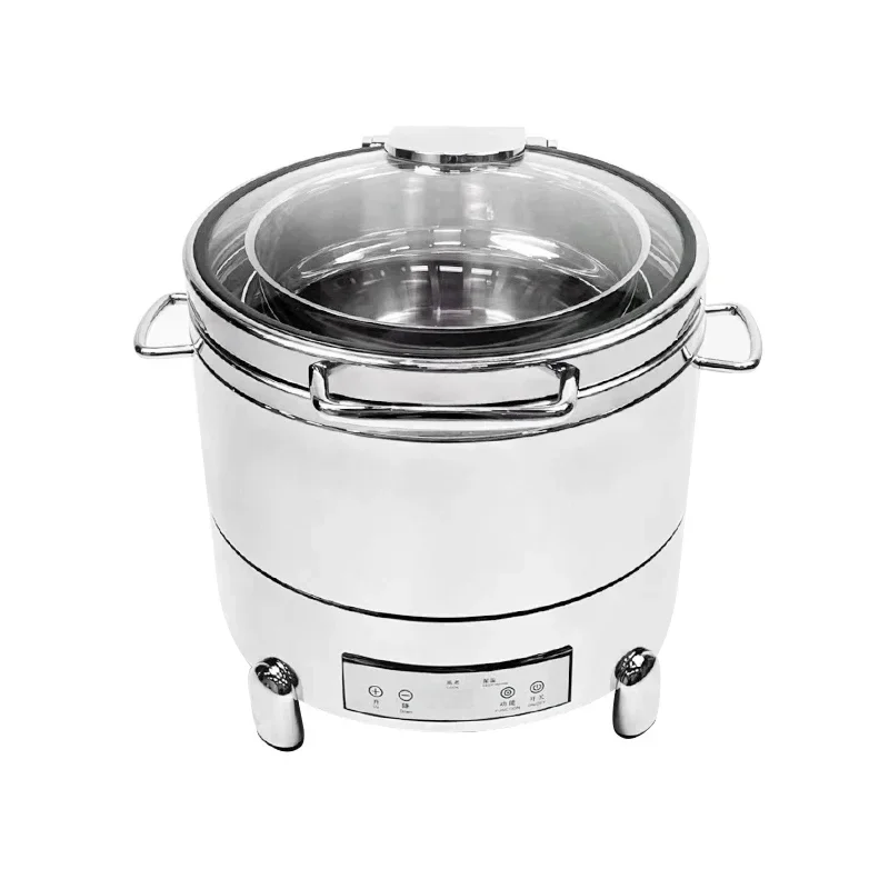 Cross-borderNew Arrival Stainless Steel Soup Shafing Pot Electric Chafing Dish Set Catering Buffet Food Warmer