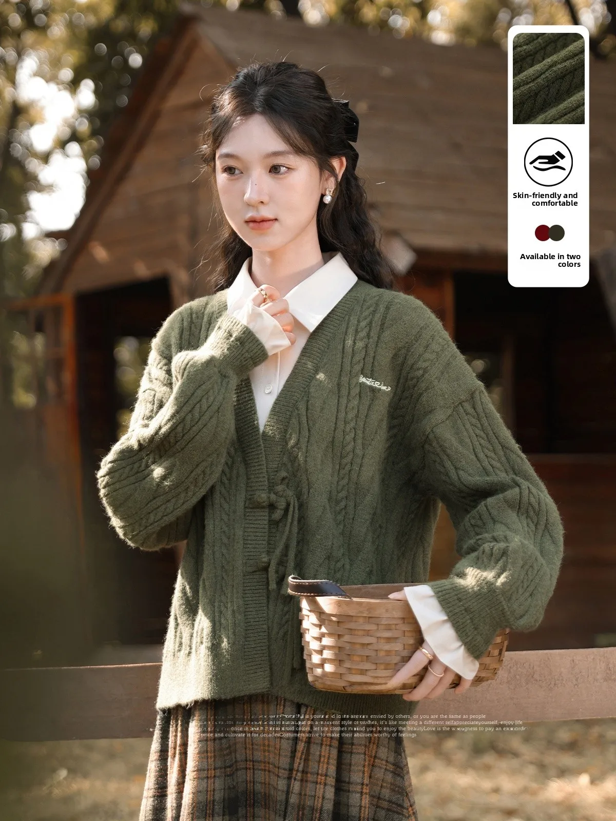 

Retro een Hidden Sweater Lazy Sle Winter New Chinese Knitted irt Button Cardigan Loose Fit Long Sve ...