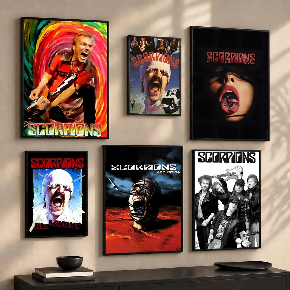 Classic Popular Band  S-Scorpions Painting Canvas Wall Art Prints for Living Room Bedroom Home Decor Halloween Gift