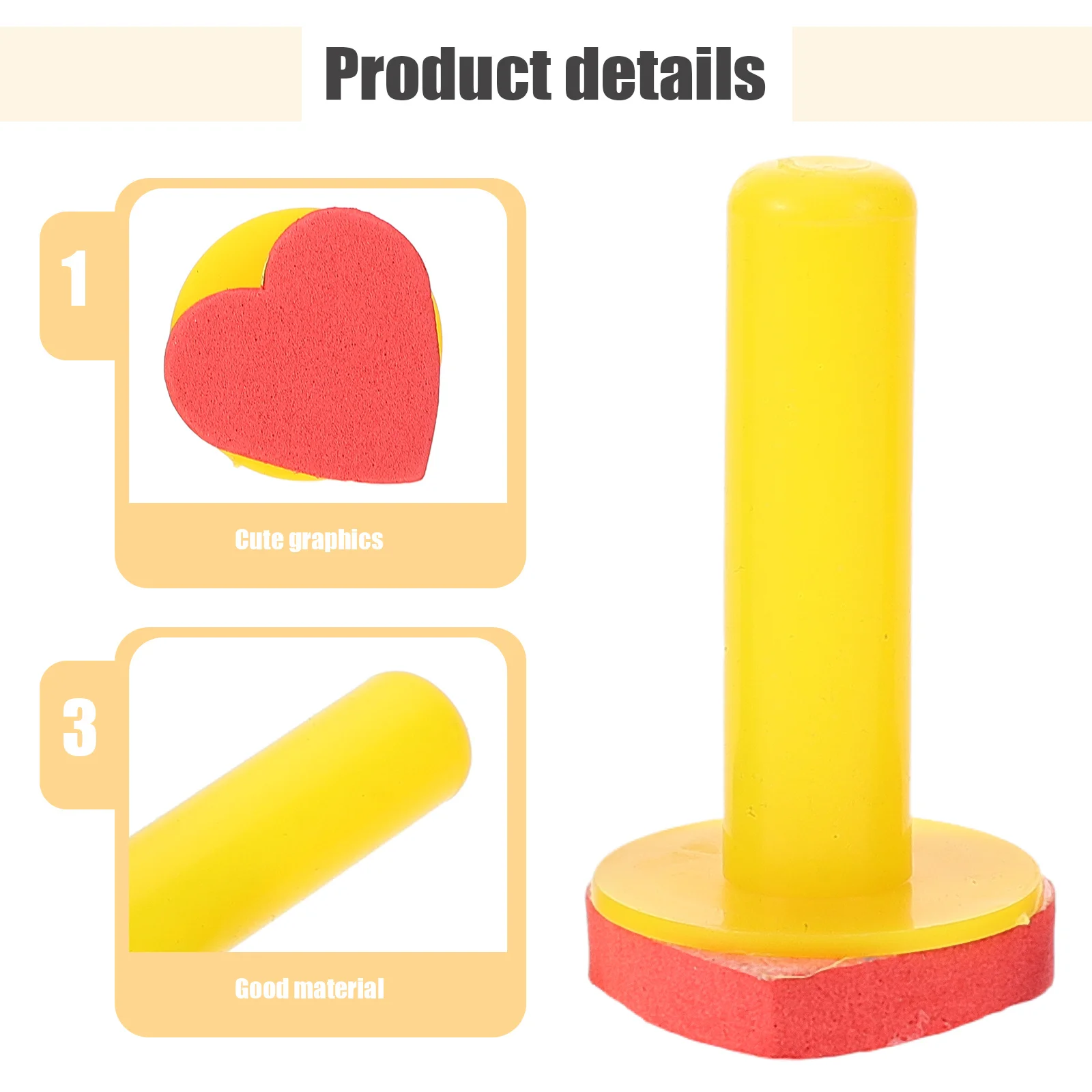 

5Pcs Kids Painting Sponges Stamper Reusable Tear Resistant DIY Craft Painting Supplies for Kids Creativity Art Sponges