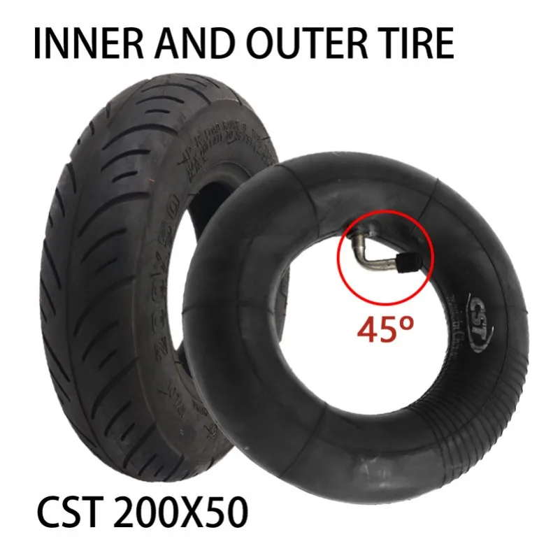 8 Inch Tire CST 200x50 Tire Electric Scooter Thickened Inner and Outer Butyl Rubber Inner Tube