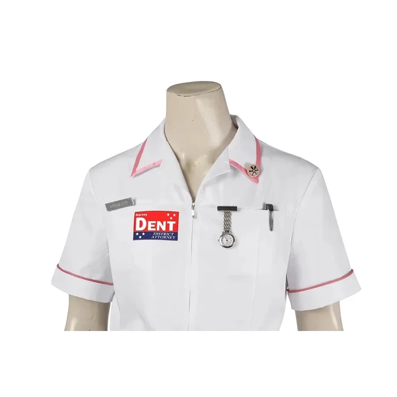 Disfraz Joker Cosplay Jack disfraz de enfermera abrigo blanco traje Halloween Comic Con hombre uniforme disfraz hecho a medida