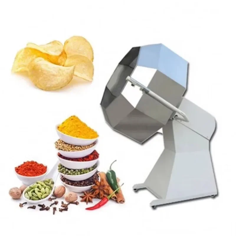 

Potato Chip Fried Food Octagonal Snack Seasoning Mixer Machine Potato Chips Flavoring Machine Groundnut Seasoning Machine