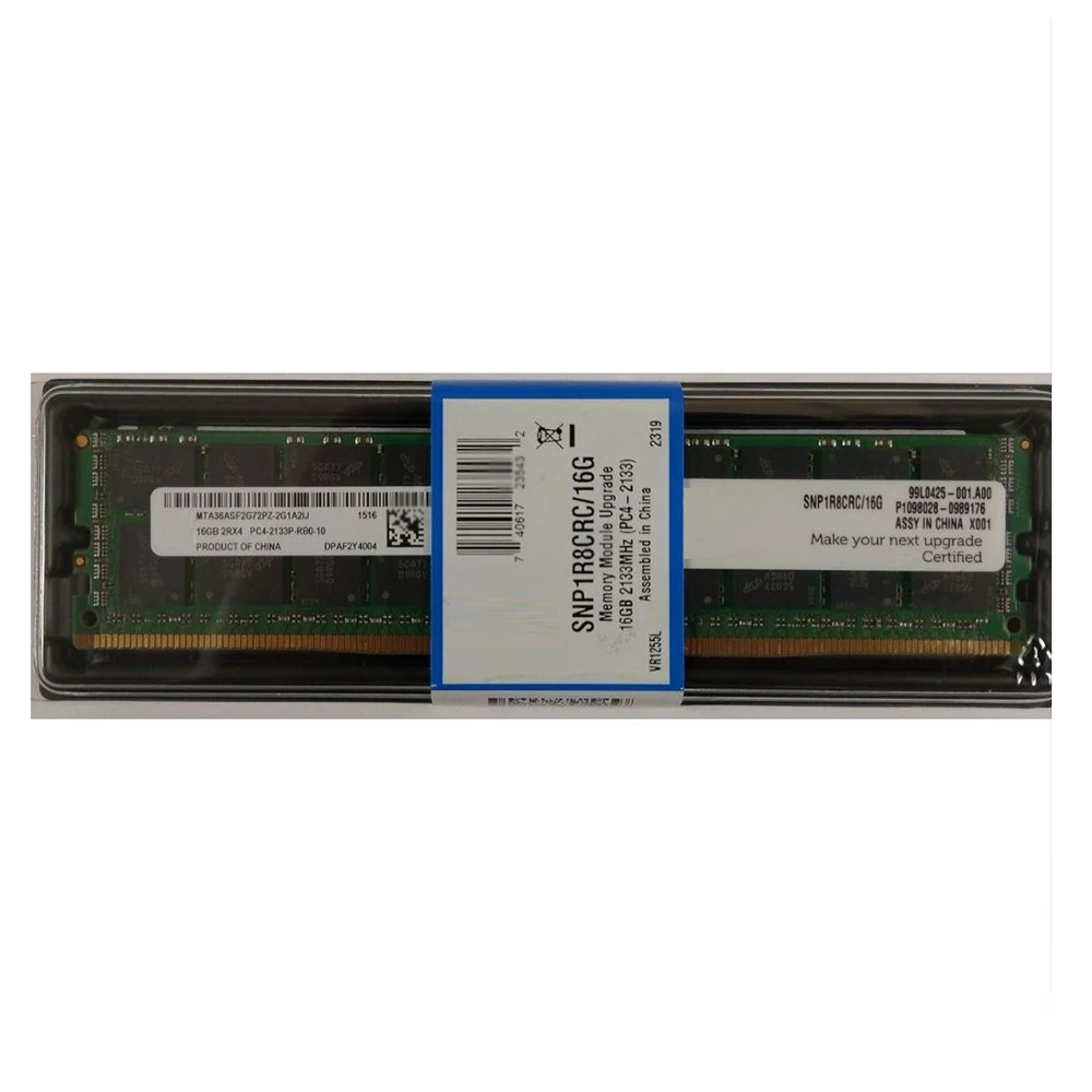 1 pcs PowerEdge R730XD R730 R630 SNP1R8CRC/16G REG RAM For DELL Server Memory Fast Ship High Quality 16GB 2133MHz DDR4