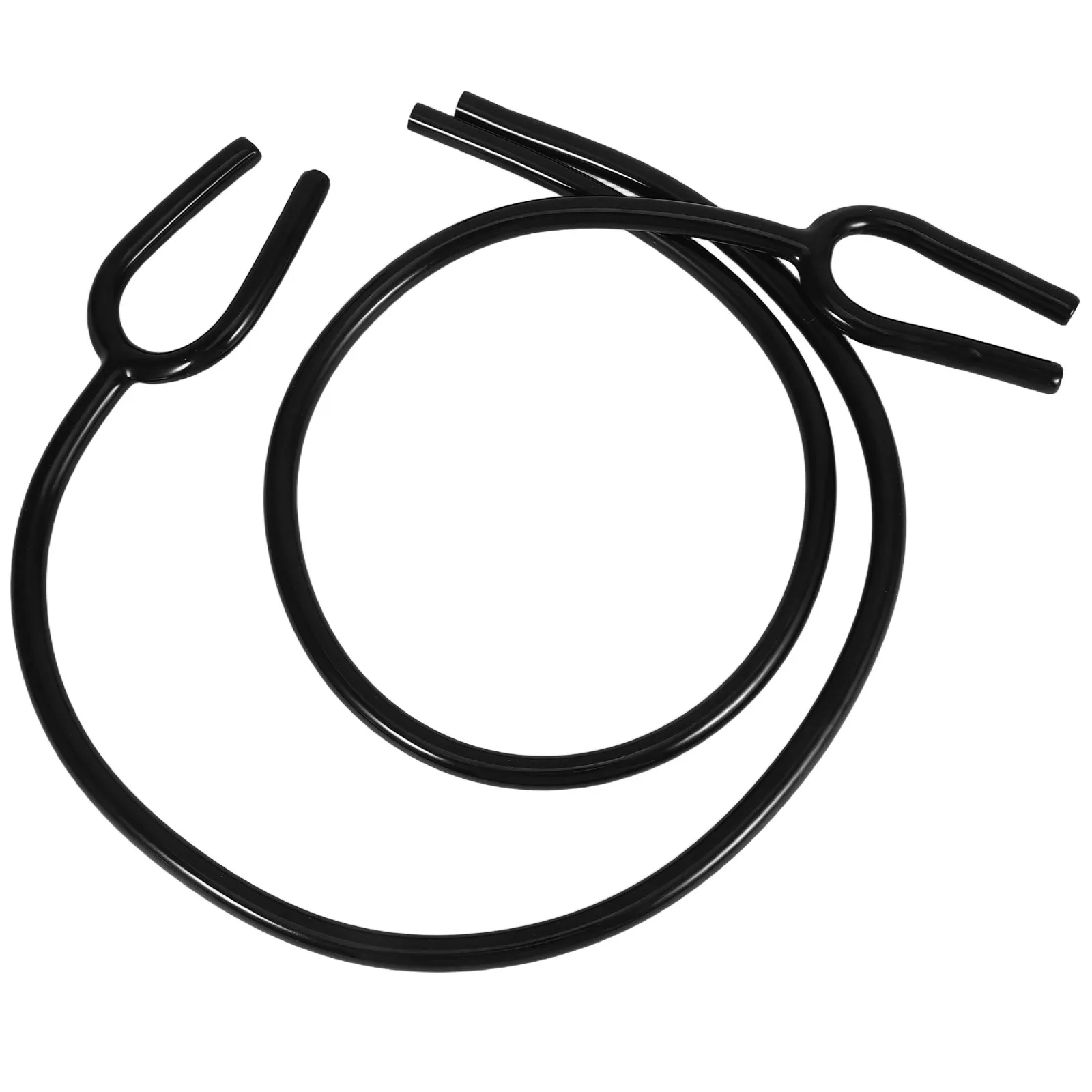 2Pcs Black Stethoscope Tubing Replacement PVC Flexible Y-Shaped for Reliable Sound Transmission Universal Fit Stethoscope