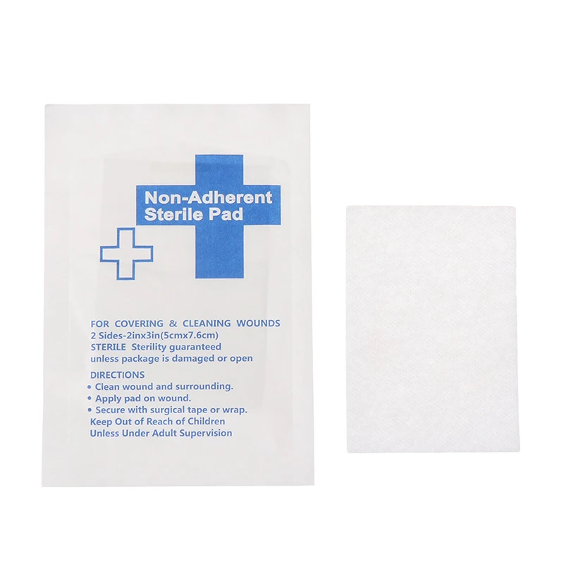10Pcs Waterproof Gauze Pad Non-adherent Pad First Aid Kit Wound Dressing Tapes Sterile  Gauze Pad