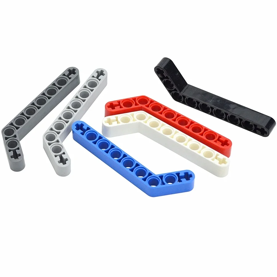 DIY 1x9 Thick Curved Arm Beam Liftarm Compatible 32271 Assembles Particles Hole Bricks 10Pcs Building Blocks Technical Parts Toy