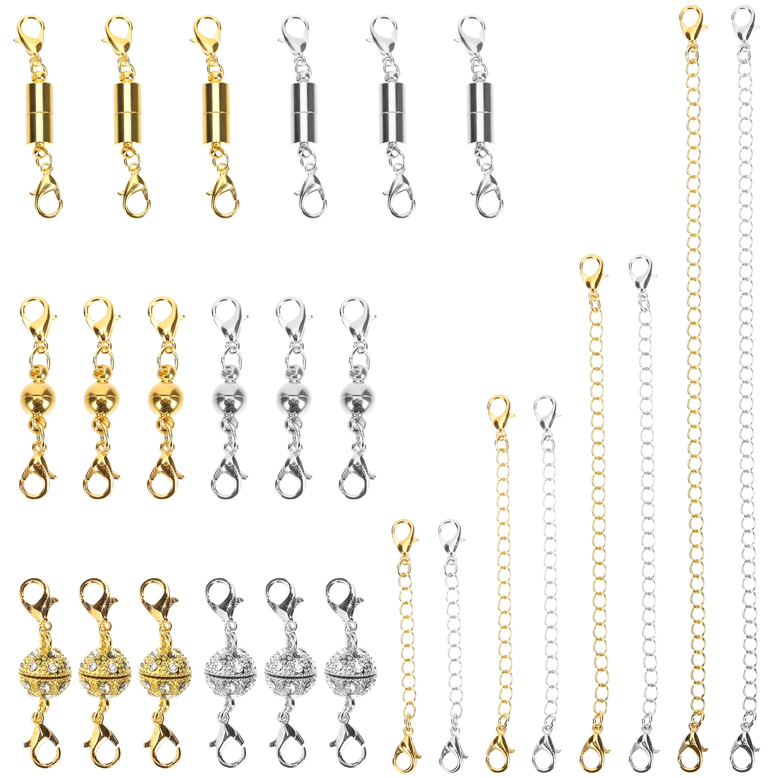 

Magnetic Necklace Clasps and Closures Extender Layered Jewelry Necklaces Layering Alloy Connectors for Multiple