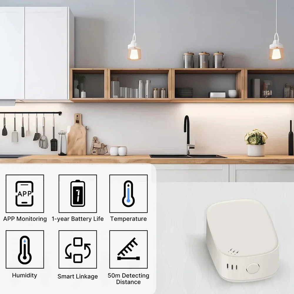 Tuya Zigbee Temperature Humidity Battery Power Sensor Detector Smart Life Safety ZigBee Hub App Works With Alexa Google Home