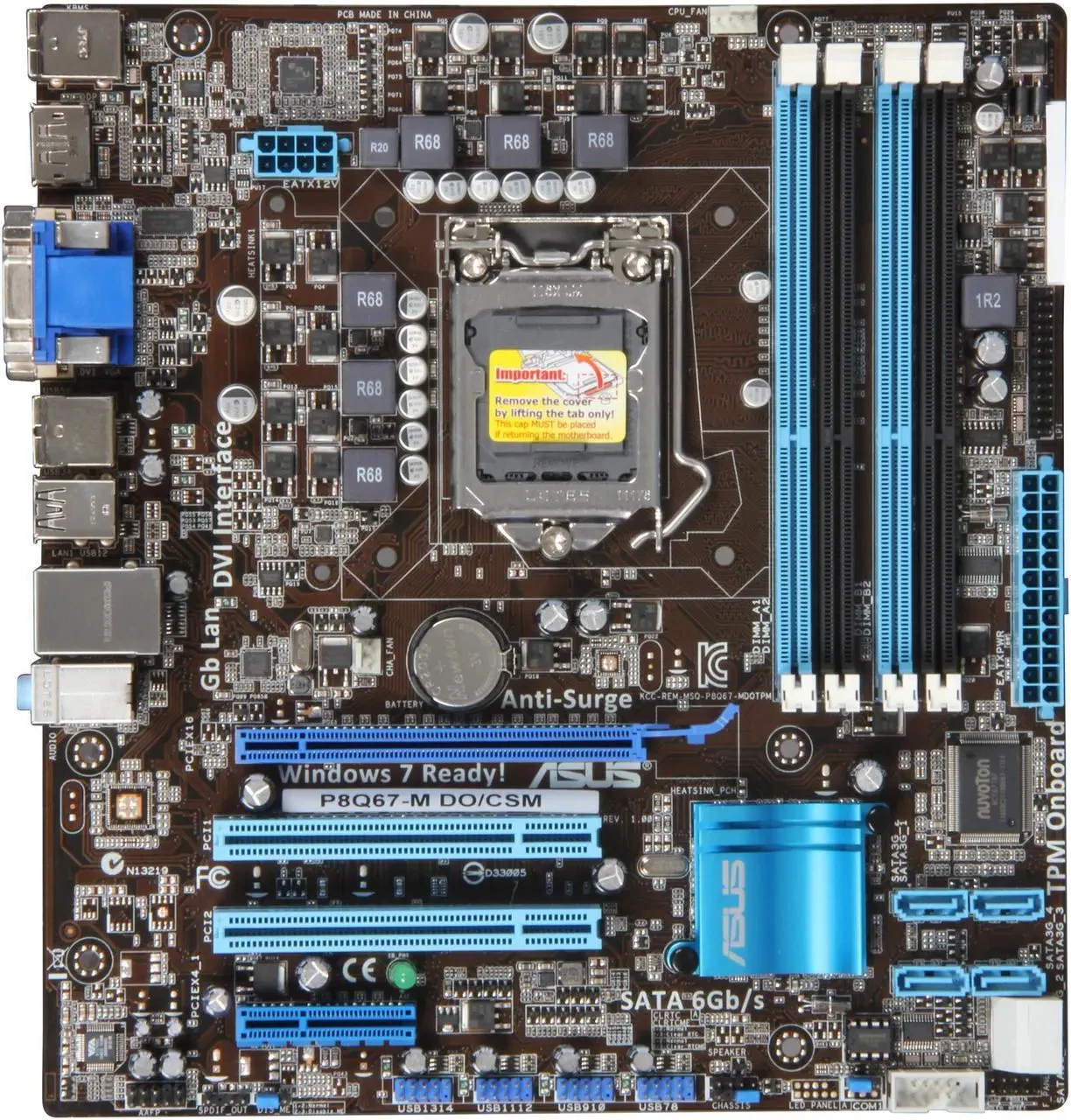 

Материнская плата ASUS P8Q67-M DO P8Q67-M DO/CSM LGA 1155, Intel Q67 DDR3, поддержка процессора Core i5-2380 i5-2500 i5-2310 i7-2700