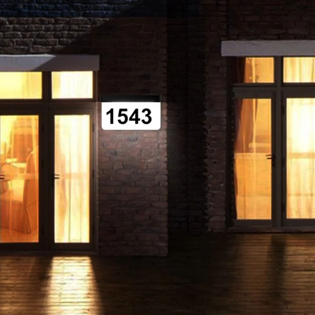 1 ชุด โคมไฟเลขที่บ้านพลังงานแสงอาทิตย์ กันน้ำ สำหรับภายนอกอาคาร ไฟ LED ป้ายเลขที่บ้าน ให้แสงสว่างไกล