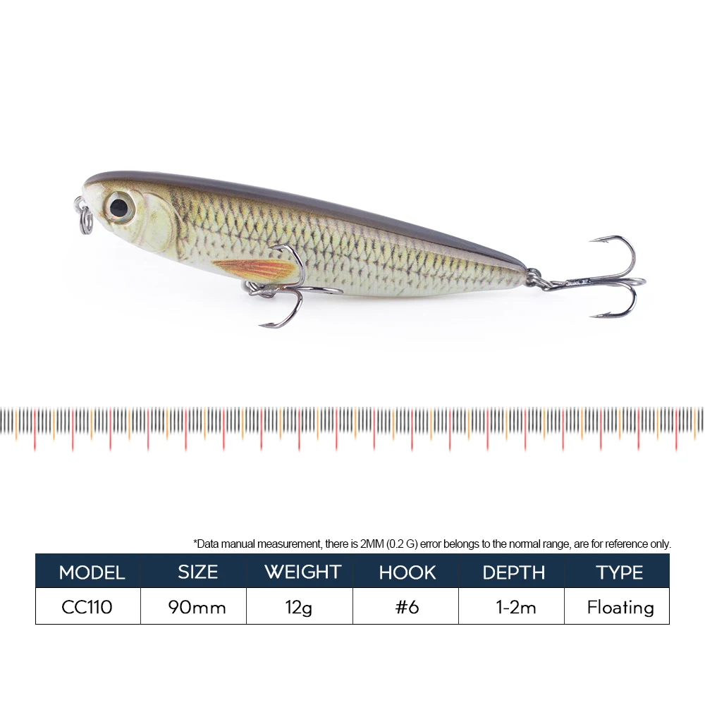 Hanlin Popper 9cm 12g Topwater Baits Walk The Dog Rattle Wobble Fishing Lures Floating Hard Plastic Bass For Pike Pesca Tackle