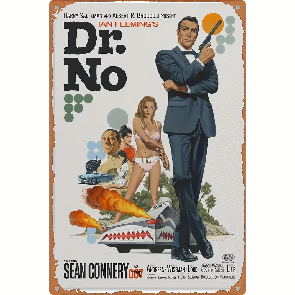 Vintage Dr. No Retro Metal Wall Art Sign - Iron Decorative Plaque for Home, Bar, Garden, Coffee Shop, Restaurant, Farmhouse, Gar