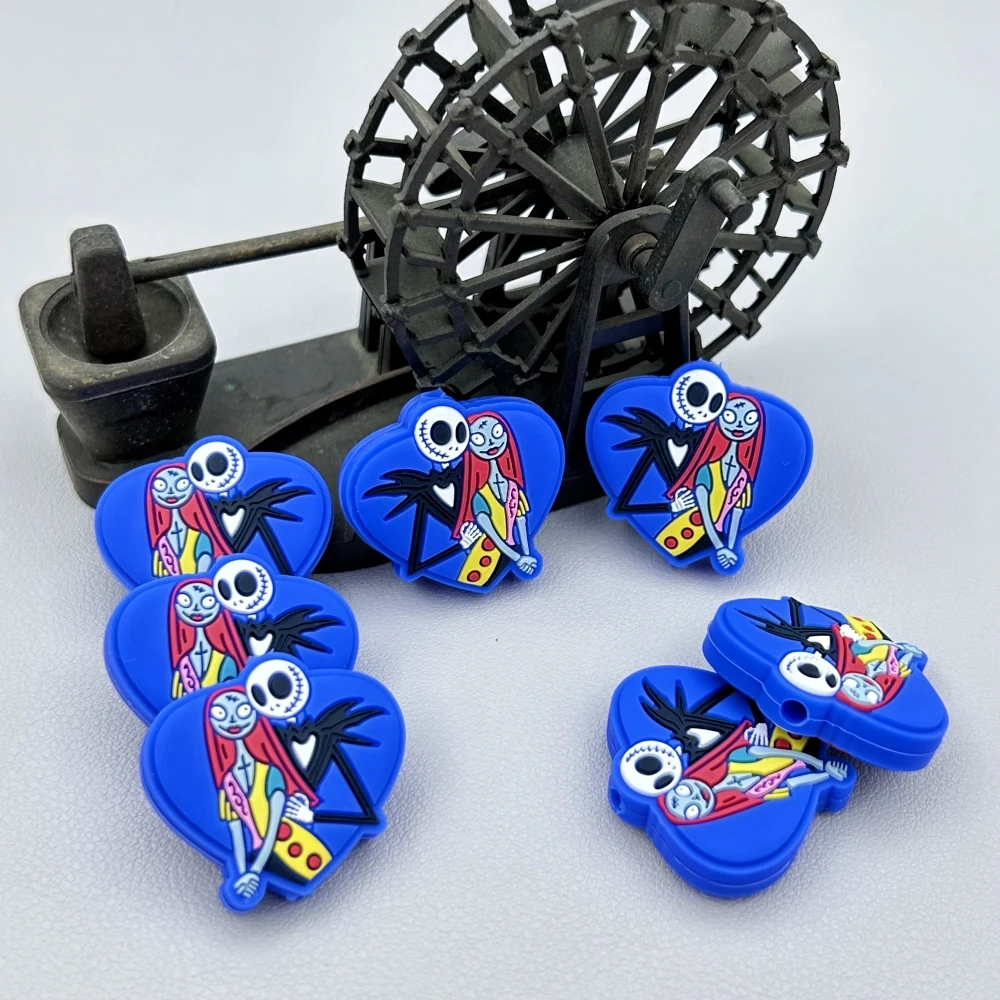 10PC Baby Silicone Bead Terror Zombies Bead Teethe Baby DIY String Pen Bead Nipple Chains Jewelry Accessories Teethe Kawai Gifts