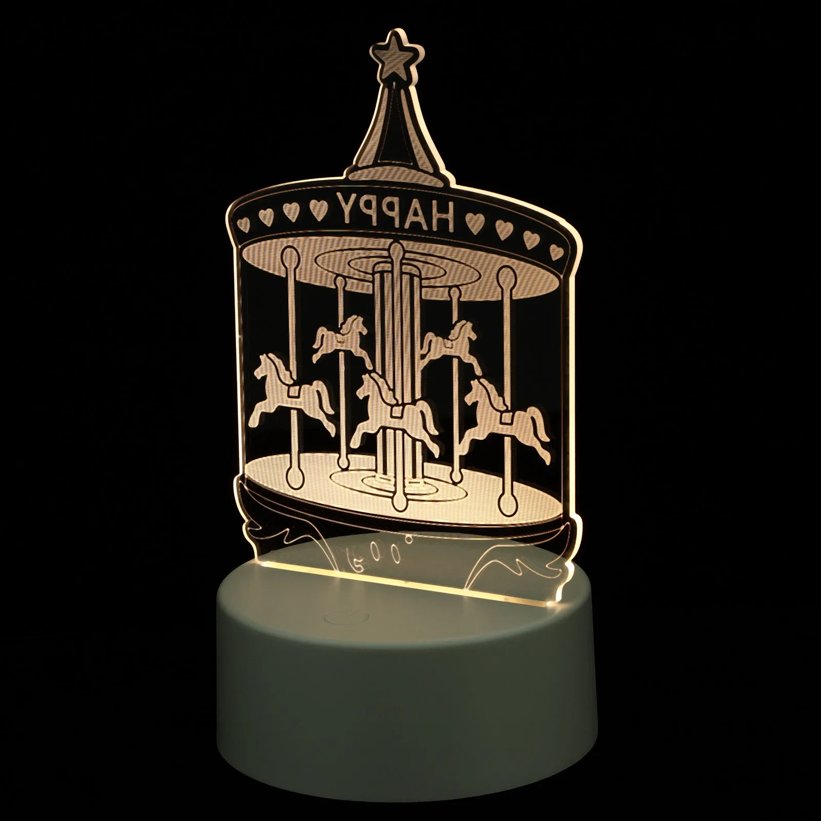 1 Stück 3D-LED-Nachtlicht, einzigartiges Elch-Design, energiesparendes Atmosphärenlicht für Innenräume, Dekoration, Nachttisch, Geschenkidee