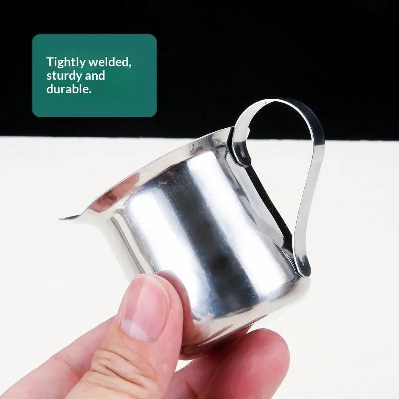 Stainless Steel Coffee Milk Frothing Pitcher Pointed Spout Latte Art Jug For Espresso Coffee Making Home Barista Use